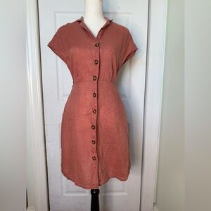 Mango MNG Brand Breezy Quiet Luxury Linen Dress